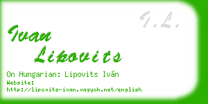 ivan lipovits business card